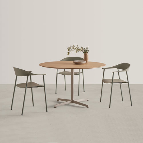 Table bistrot contemporaine - ELIX - INCLASS - en HPL / en chêne / en MDF laqué