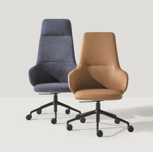 Fauteuil de direction contemporain - BINAR - INCLASS - en cuir / en tissu / tapissé