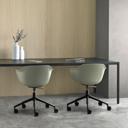 Chaise de travail en plastique - TAIA  - INCLASS - en acier / en cuir / en tissu