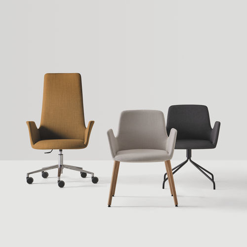Chaise visiteur contemporaine - ALTEA - INCLASS - d'intérieur / en cuir / en tissu