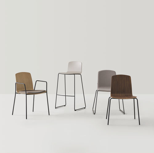 Chaise contemporaine - ANN - INCLASS - d'intérieur / en cuir / en tissu