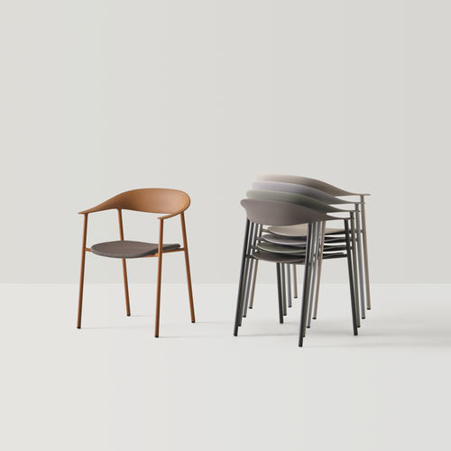 Chaise visiteur contemporaine - ARUM - INCLASS - d'intérieur / en polypropylène / en cuir