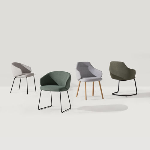 Chaise visiteur contemporaine - BINAR 60 - INCLASS - d'intérieur / en cuir / en tissu
