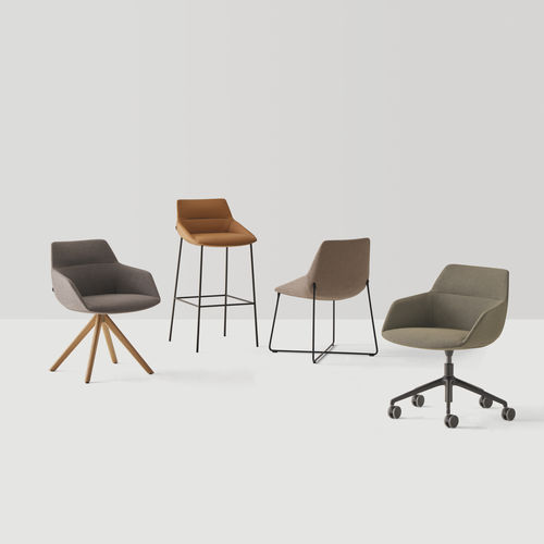 Chaise visiteur contemporaine - DUNAS XS - INCLASS - d'intérieur / en cuir / en tissu