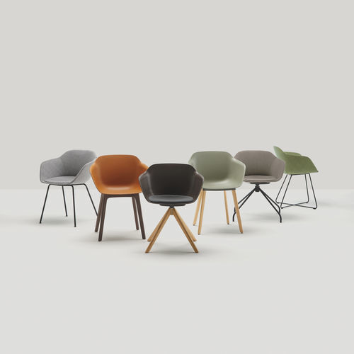 Chaise visiteur contemporaine - TAIA - INCLASS - d'intérieur / en polypropylène / en cuir