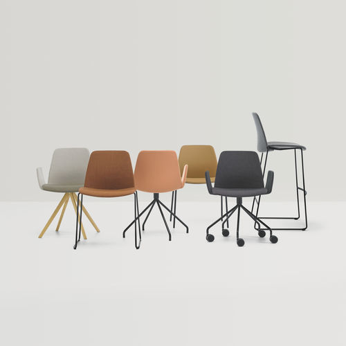 Chaise visiteur contemporaine - UNNIA TAPIZ - INCLASS - d'intérieur / en cuir / en bois