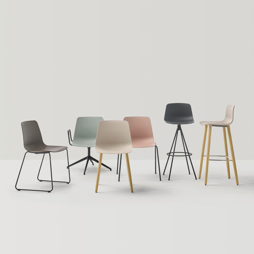 Chaise visiteur contemporaine - VARYA - INCLASS - d'intérieur / en polypropylène / en cuir