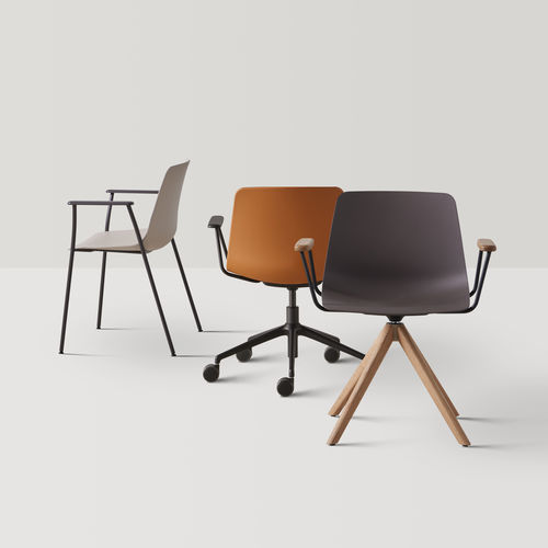 Chaise visiteur contemporaine - VARYA XL - INCLASS - d'intérieur / en polypropylène / en cuir