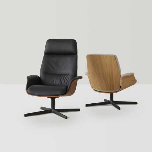 Fauteuil contemporain - REVER - INCLASS - en tissu / en bois / avec repose-tête