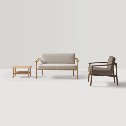 Canapé contemporain - WUDI - INCLASS - en tissu / en cuir / avec accoudoirs