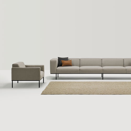 Canapé modulable - ESCALAS - INCLASS - moderne / en tissu / en cuir