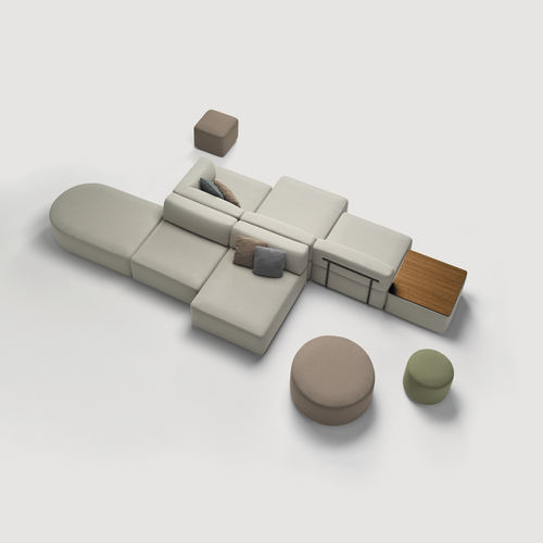 Canapé modulable - ENTROPY - INCLASS - contemporain / en tissu / en cuir