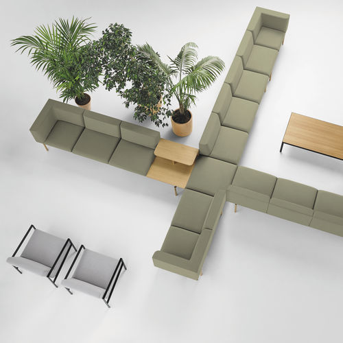Canapé modulable - LAPSE - INCLASS - moderne / en tissu / en cuir