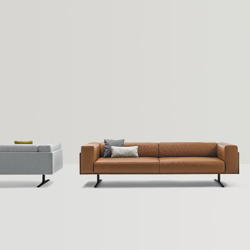 Canapé contemporain - MARCUS - INCLASS - en tissu / en cuir / avec accoudoirs