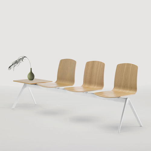 Sièges sur poutre en acier - ANN - INCLASS - en aluminium / en métal laqué / en tissu