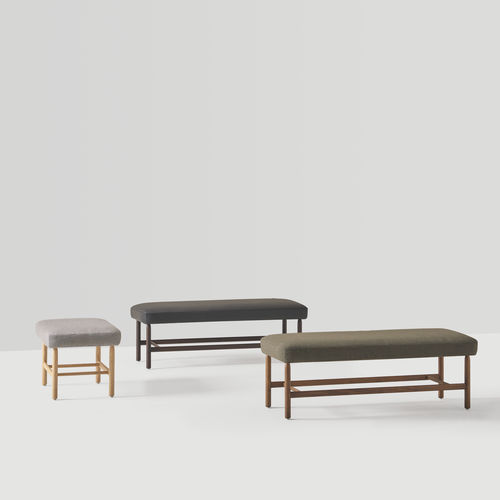 Banc contemporain - WUDI - INCLASS - en cuir / en tissu / sans dossier