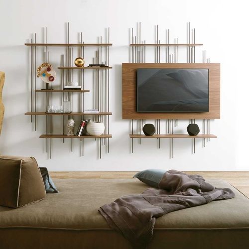 Système d'étagères mural - Bambou - Italy Dream Design - contemporain / en métal / en bois