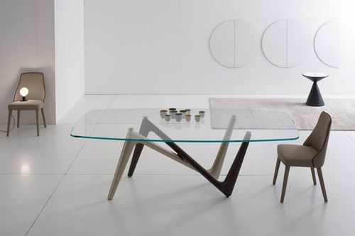 Table moderne - EDGE - Italy Dream Design - en verre trempé / rectangulaire / fixe