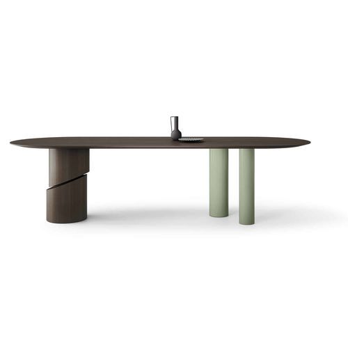 Table à manger contemporaine - ISHIKAWA - Italy Dream Design - en frêne / avec piètement en bois / avec piètement en frêne