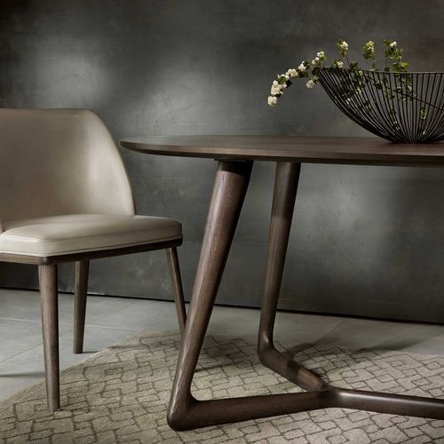 Table à manger en frêne - OVER - Italy Dream Design - avec piètement en frêne / ovale / résidentielle