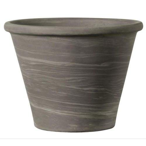 Pot de jardin en terracotta - DUO GRAFITE : 50-J-98 - Deroma - conique / rond