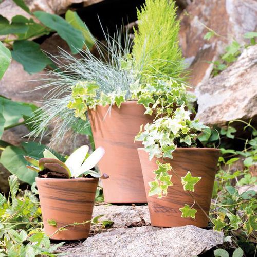 Pot de jardin en terracotta - DUO COTTO : 3R-0-99 - Deroma - conique / rond
