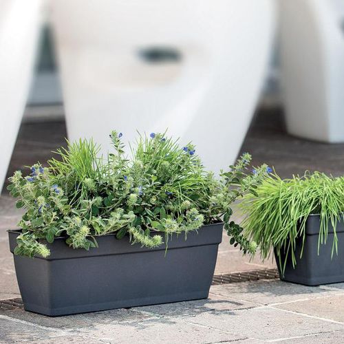 Pot de jardin en plastique - NINFEA : 9D5  - Deroma - rectangulaire
