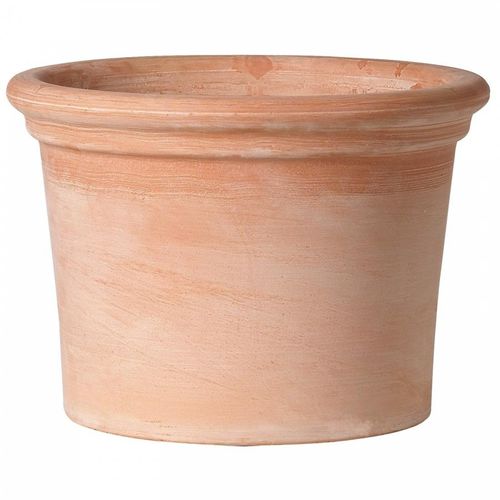 Pot de jardin en terracotta - WHITE : 39-W - Deroma - rond