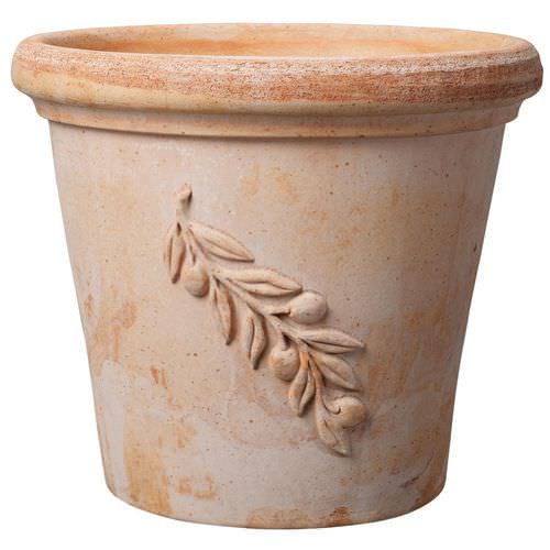 Pot de jardin en terracotta - OLIVE : TG6-N  - Deroma - conique / rond
