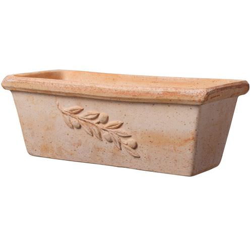 Pot de jardin en terracotta - OLIVE : TG1-N  - Deroma - rectangulaire