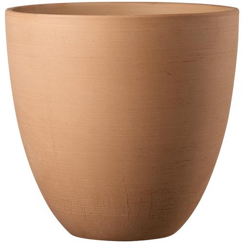 Pot de jardin en terracotta - PRIMITIVO WHITE : 70N-W-08  - Deroma - rond