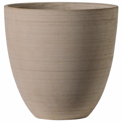 Pot de jardin en terracotta - PRIMITIVO GRAFITE : 70N-J-08 - Deroma - rond