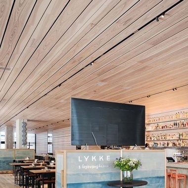 Panneau acoustique pour plafond - PLANK-P - Gustafs Scandinavia AB - en placage de bois / en HPL / de plâtre