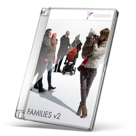 Bibliothèque d'objets 2D/3D - FAMILIES V2 - VizPeople Cut Out people
