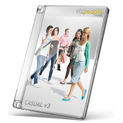 Bibliothèque d'objets 2D/3D - CASUAL V3 - VizPeople Cut Out people