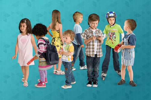 Bibliothèque d'objets 2D/3D - KIDS - VizPeople Cut Out people