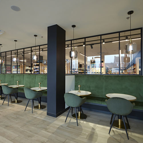 Verrière acoustique - Divina fixed glass wall - ARLU - trempé / feuilleté / transparente