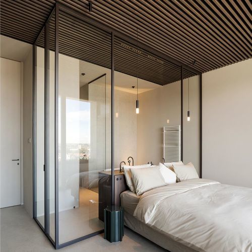 Cloison modulaire - DIVINA CORNER - ARLU - vitrée / en aluminium / professionnelle
