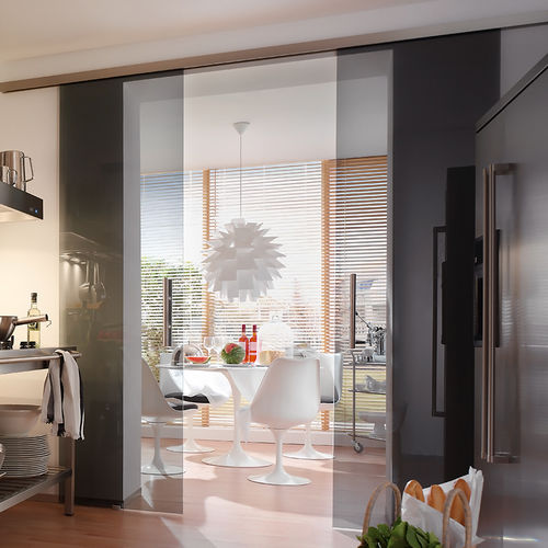 Porte d'intérieur - DORMA STUDIO RONDO - Glas Expert - en verre / en aluminium / battante