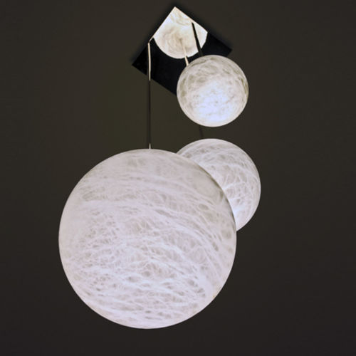 Lustre contemporain - TRIO - Atelier-alain-ellouz - en albâtre / professionnel / à LED
