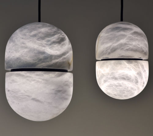 Suspension - YUM - Atelier-alain-ellouz - en albâtre / contemporaine / d'intérieur