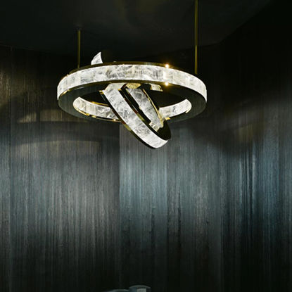 Lustre contemporain - ELYSEE H - Atelier-alain-ellouz - en cristal / professionnel