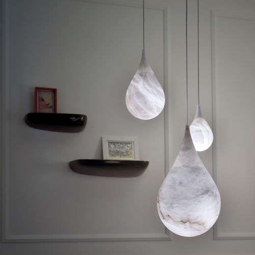 Suspension - PRAGUE - Atelier-alain-ellouz - en albâtre / contemporaine / d'intérieur