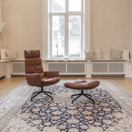 Ottoman contemporain - ARVA LOUNGE - KFF - en cuir / carré / tapissé