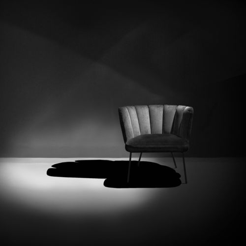 Fauteuil contemporain - GAIA LOUNGE - KFF - en tissu / en métal / beige