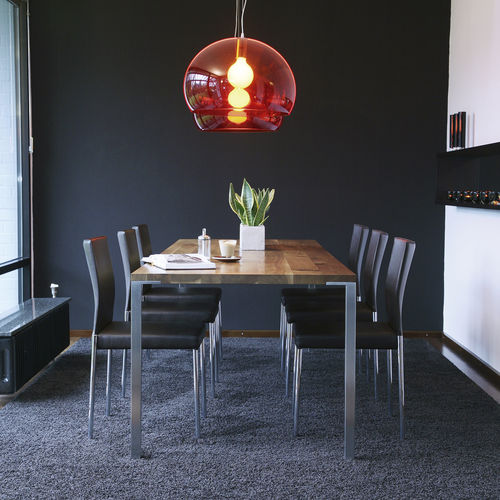 Chaise contemporaine - GLOOH - KFF - d'intérieur / en cuir / en contreplaqué moulé