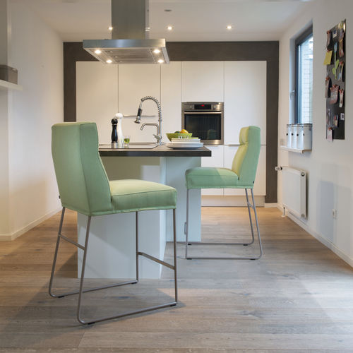 Chaise de bar contemporaine - D-LIGHT - KFF - d'intérieur / en tissu / en cuir