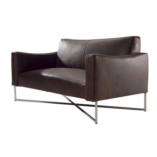 Canapé contemporain - LUIS - KFF - en cuir / marron / en acier