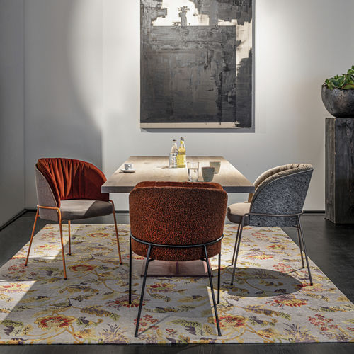 Chaise contemporaine - LUNAR - KFF - d'intérieur / en tissu / en cuir