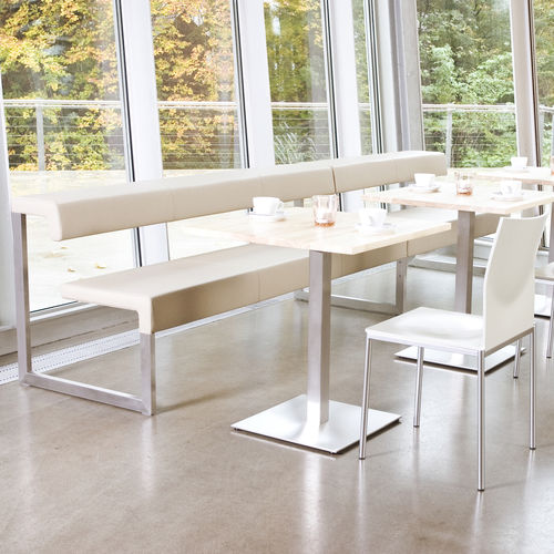 Banquette modulable - GATE - KFF - contemporaine / en cuir / en acier